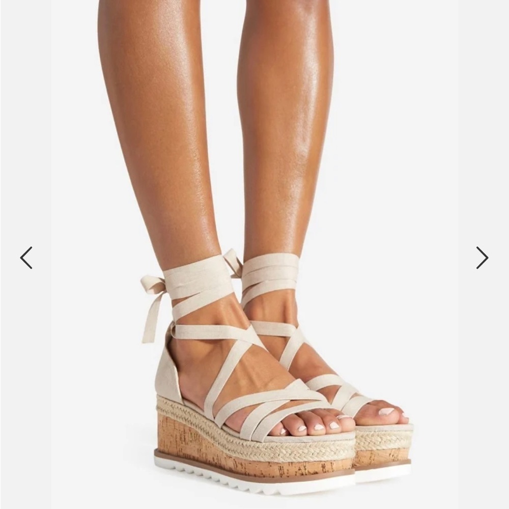 JustFab platform wedges